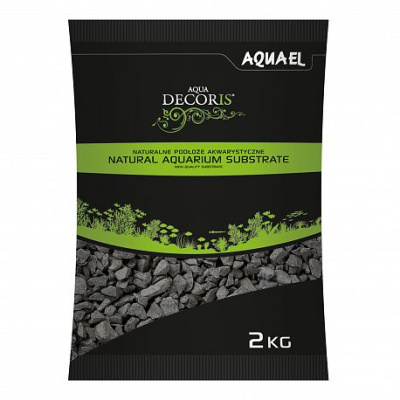 AQUAEL AQUA DECORIS BASALT GRAVEL Грунт для аквариума базальтовый  2 - 4 мм, 2кг